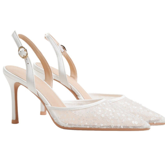 Women's Hollow Bead High-heeled Sandals