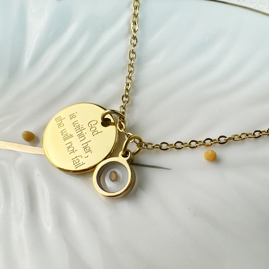 Mustard Seed Pendant Faith-Boosting Wish-Granting Necklace