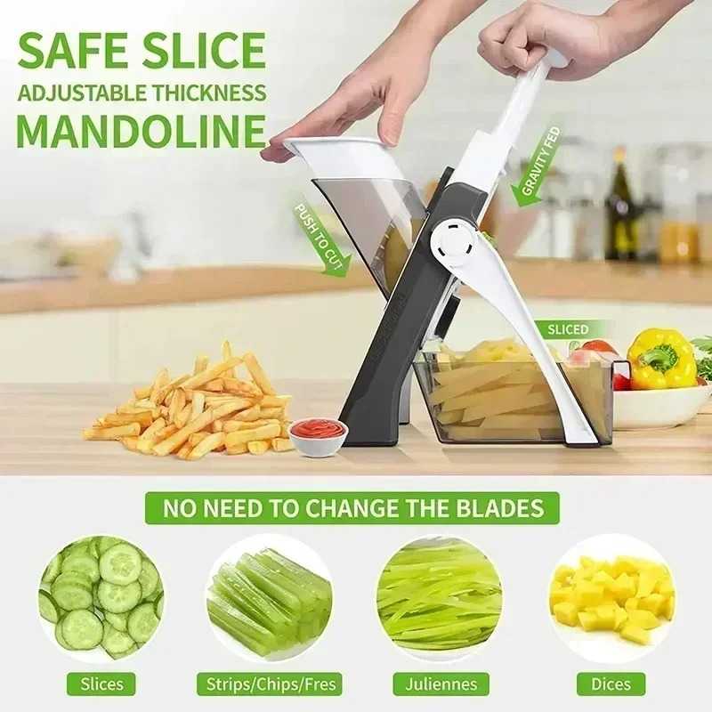 mannual slicer easy to use and potato grinder veggie chopper kitchen tools